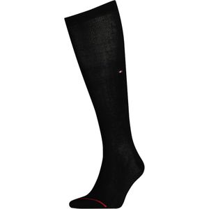 Tommy Hilfiger Tailored Mercerized Kneehigh (1-pack), heren kniekousen, zwart -  Maat: 43-46