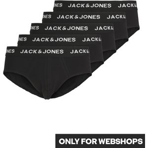 JACK & JONES Jacsolid briefs (5-pack), heren slips, zwart -  Maat: M