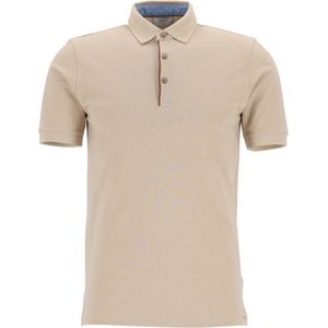 OLYMP Polo Level 5 Casual, slim fit polo, beige -  Maat: M