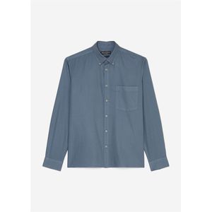 Marc O'Polo regular fit heren overhemd, popeline, grijsblauw 43/44