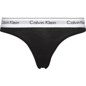 Calvin Klein dames Modern Cotton string, zwart -  Maat: M