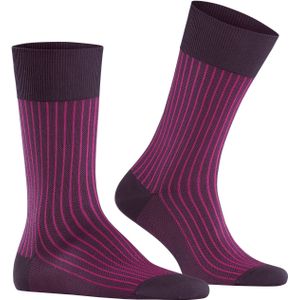 FALKE Oxford Stripe herensokken, (aubergine)