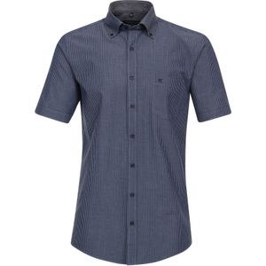 CASA MODA Sport comfort fit overhemd, korte mouw, seersucker, blauw gestreept