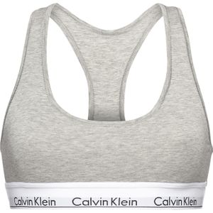 Calvin Klein dames Modern Cotton bralette top, ongevoerd, grijs -  Maat: L