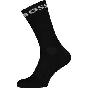 BOSS Sport Logo (2-pack), heren sportsokken katoen, zwart -  Maat: 47-50