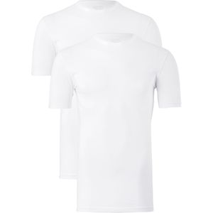 Claesen's Basics T-shirts (2-pack), heren T-shirts O-hals, wit -  Maat: L