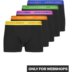 JACK & JONES Jacleo solid trunks (5-pack), heren boxers normale lengte, zwart -  Maat: L