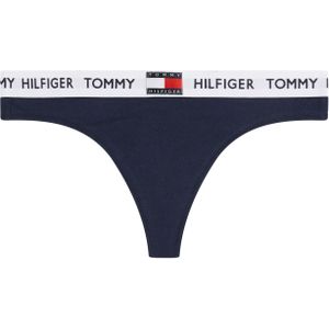 Tommy Hilfiger dames Tommy 85 string (1-pack), blauw -  Maat: M