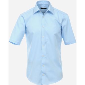 VENTI modern fit overhemd, korte mouw, popeline, blauw 47