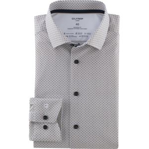 OLYMP Luxor 24/7 modern fit overhemd, tricot, natuur dessin