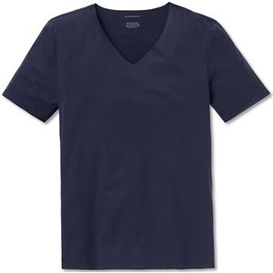 SCHIESSER Laser Cut T-shirt (1-pack), heren shirt korte mouwen blauw -  Maat: XXL