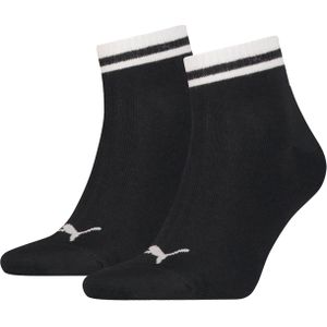 Puma Heritage Quarter Unisex (2-pack), unisex hoge enkelsokken, zwart
