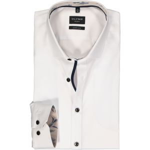 OLYMP No. 6 Six super slim fit overhemd, mouwlengte 7, popeline, wit 39