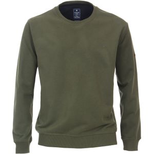 Redmond heren sweatshirt katoenmengsel, O-hals, groen (middeldik) -  Maat: 4XL