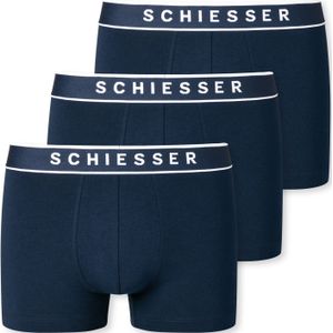 SCHIESSER 95/5 shorts (3-pack), donkerblauw -  Maat: XXL