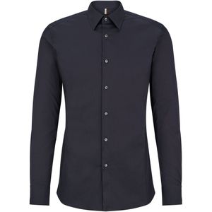 BOSS Hays slim fit overhemd, popeline, blauw 40