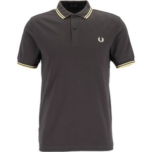 Fred Perry M3600 polo twin tipped shirt, heren polo, Anchor Grey / Corn / Corn -  Maat: M
