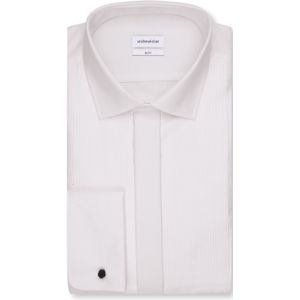 Overhemden - Wit - 100% Katoen - Slim Fit - Lange Mouwen - Kentkraag