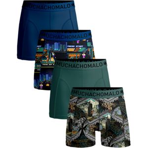 Muchachomalo boxershorts, heren boxers normale lengte (4-pack), Muhammad Ali Experience -  Maat: S