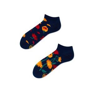 Many Mornings unisex enkelsokken, Flower Power Navy low - Unisex - Maat: 35-38