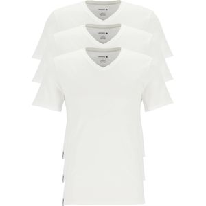 Lacoste T-shirts slim fit (3-pack), heren T-shirts V-hals, wit