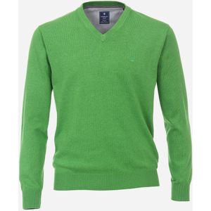 Redmond heren trui katoen, V-hals, groen (middeldik) -  Maat: XL