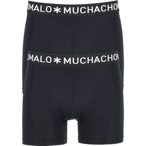 Muchchomalo microfiber boxershorts (2-pack), heren boxers normale lengte, zwart -  Maat: S