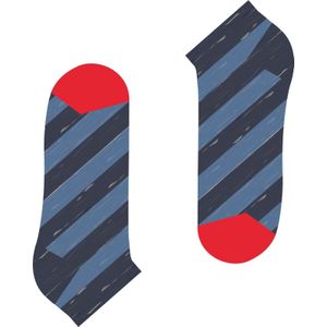 Happy Socks Mixed Stripe Low Sock, unisex enkelsokken - Unisex - Maat: 36-40
