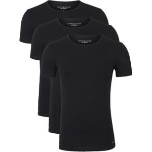 Tommy Hilfiger Cotton stretch T-shirts (3-pack) - heren T-shirts O-hals - zwart