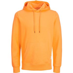 JACK & JONES Basic sweat hood regular fit, heren hoodie katoenmengsel met capuchon, oranje -  Maat: M
