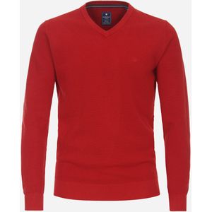 Redmond heren trui katoen, V-hals, rood (middeldik)