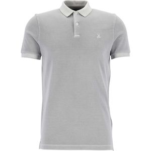 Marc O'Polo shaped fit polo, heren poloshirt, grijs -  Maat: L