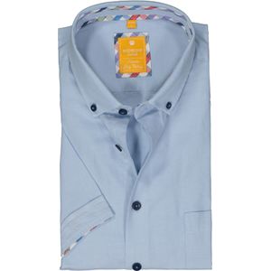 3 voor 99 | Redmond modern fit overhemd, korte mouw, Oxford, blauw