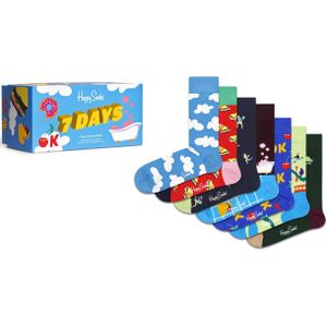 Happy Socks 7 Day Socks Gift Set (7-pack), unisex sokken in cadeauverpakking - Unisex - Maat: 41-46