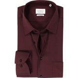 ETERNA - Modern Fit - Overhemd - Diep Donkerrood - Strijkvrij