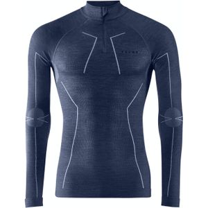 FALKE heren lange mouw shirt Wool-Tech, thermoshirt, blauw (space blue) -  Maat: L