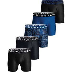Bjorn Borg Performance boxers, microfiber heren boxers lange pijpen (5-pack), multicolor -  Maat: XS