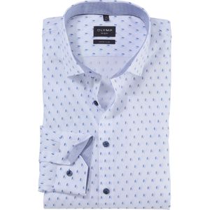 OLYMP No. 6 Six super slim fit overhemd, popeline, bleu dessin 37