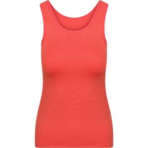 RJ Bodywear Pure Color dames top (1-pack), hemdje met brede banden, koraal -  Maat: M