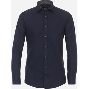 VENTI modern fit overhemd, structuur, blauw 47
