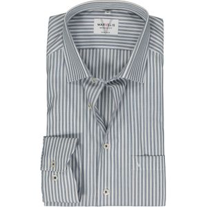 MARVELIS modern fit overhemd, mouwlengte 7, popeline, donkerblauw gestreept