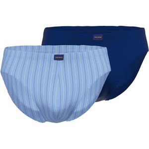Ceceba heren sport slip (2-pack), middenblauw gestreept