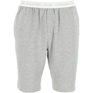 Calvin Klein CK ONE Lounge short, heren lounge joggingbroek kort, middeldik, grijs melange -  Maat: L