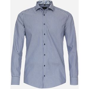 VENTI modern fit overhemd, dobby, blauw gestreept 41