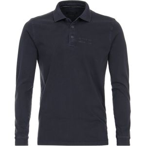 CASA MODA comfort fit polo lange mouw, blauw -  Maat: S