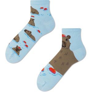 Many Mornings unisex hoge enkelsokken, Capybara Quarter