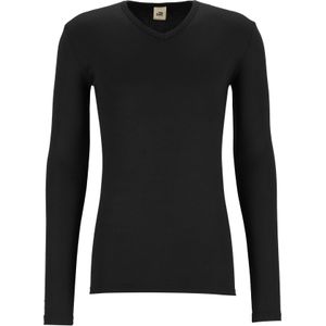 TEN CATE Thermo men V-neck long sleeve, heren thermo T-shirt lange mouw V-hals, zwart -  Maat: M