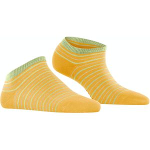 FALKE Stripe Shimmer dames sneakersokken, geel (hot ray) -  Maat: 39-42