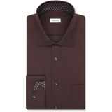 Seidensticker - 845546 - Chemise - Bruin - Lange Mouwen - Coupe Droite