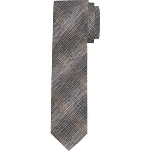 OLYMP smalle stropdas, bruin dessin -  Maat: One size